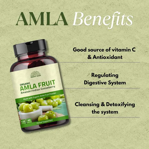 Miniatura 4 de Cápsulas Amla (Phyllanthus Emblica) - Amalaki amla 120 cápsulas Superalimento antioxidante natural Suplemento herbario hecho con polvo de fruta