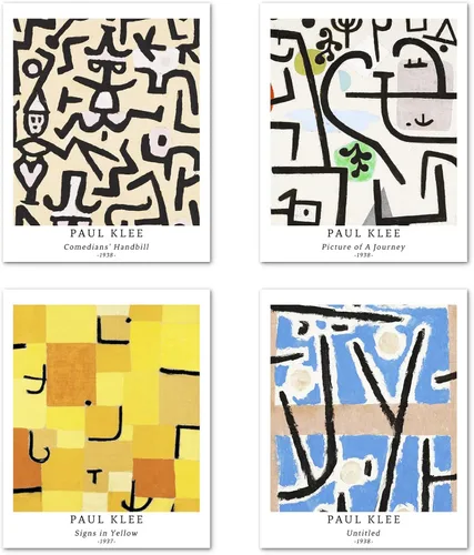Miniatura 13 de Juego de 4 impresiones artísticas sin marco, arte giclée de 11 x 14 pulgadas, arte geométrico abstracto, decoración de oficina, estética colorida