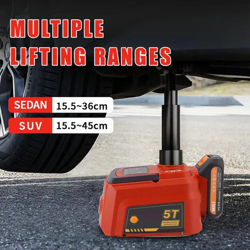 Miniatura 2 de E-HEELP Gato eléctrico para automóvil de 5 toneladas, sin cable, batería de 18 V, gato hidráulico de piso con control remoto, kit de cambio