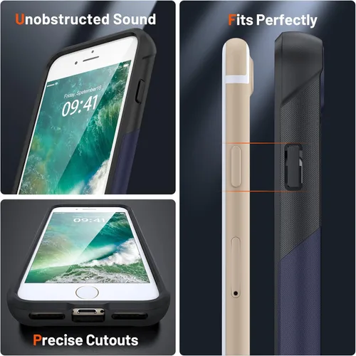 Miniatura 216 de Jeylly Funda para iPhone SE/Funda para iPhone 5S, Exterior de Plástico Duro que Absorbe Golpes + Interior de Silicona de Goma Defensor contra