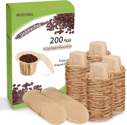 Miniatura 7 de Filtros de papel K Cup sin blanquear con tapa, se adapta a cápsulas reutilizables Keurig 1.0 y 2.0