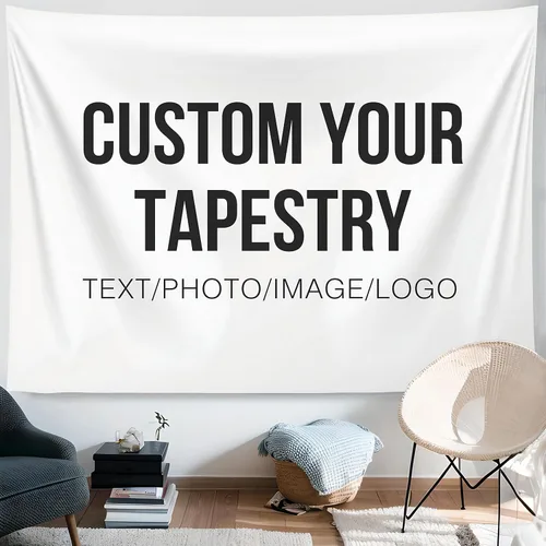 Miniatura 13 de Misnest Tapiz personalizado, fotos personalizadas, texto para el hogar, dormitorio, fiesta, sala de estar, telón de fondo, horizontal, 37 x 29