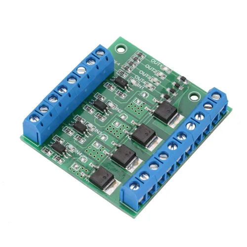 Miniatura 8 de Hilitand 4-Channel MOSFET PWM 3-20V a 3.7-27VDC 10A Módulo Controlador PLC Amplificador