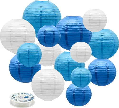 Miniatura 14 de 15 linternas de papel negras y doradas, redondas, colgantes, chinas, de 4, 6, 8, 10, 12 pulgadas, para despedida de soltera, compromiso, boda, bebé