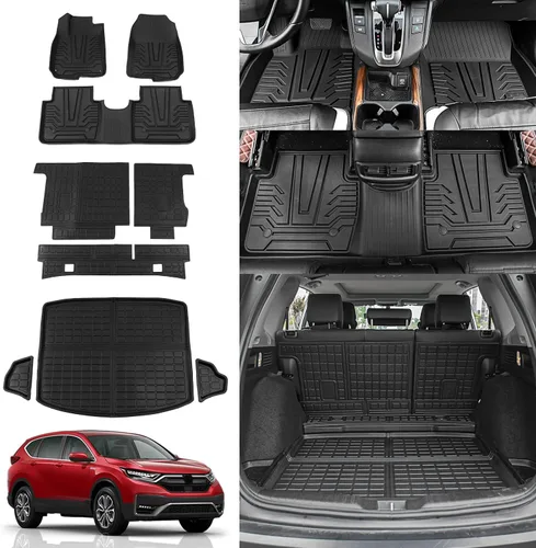 Miniatura 15 de Rongtaod Tapete de carga compatible con Honda CRV 2017-2022, forro de carga para maletero, revestimiento de maletero de elastómero termoplástico