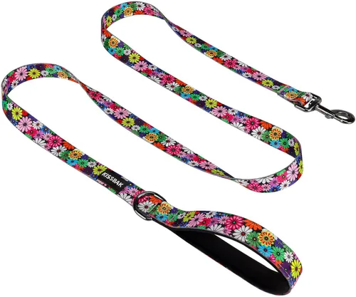 Miniatura 7 de Correa para perros pequeños, cómodas asas acolchadas, correa de entrenamiento de perros con girasol floral de primera calidad, correa para caminar