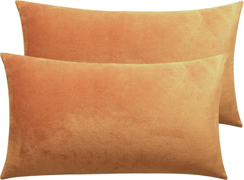 Miniatura 112 de NTBAY - Fundas de almohada de terciopelo con cierre para niños pequeños, 2 unidades, acogedoras, de lujo, de franela y felpa, para viajes, 33 x 46