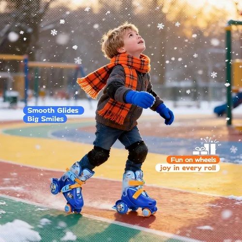 Miniatura 6 de Patines ajustables para principiantes para niños: ruedas iluminadas, divertido diseño de tractor para niñas, niños y niños pequeños Capitán Fox