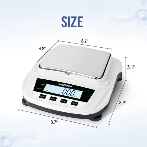 Miniatura 3 de Báscula de laboratorio 0.01gx2000g Balanza analítica Balanza analítica 0.00 oz Precisión Joyería Escala digital científica (sin peso de prueba)