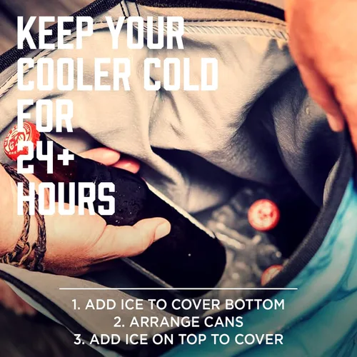 Miniatura 8 de ICEMULE Enfriador Clásico Plegable con Correa Bandolera Manos Libres, 100% Impermeable, Flota, Más de 24 Horas de Refrigeración, Enfriador de Lados