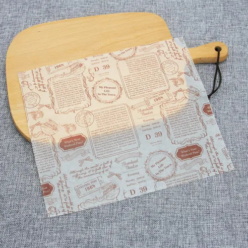 Miniatura 2 de 100 hojas de papel encerado, envolturas de delicatessen, forros de cestas, hojas cuadradas de papel de delicatessen, papel de hornear, papel Marrón
