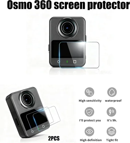 Miniatura 4 de PellKing Protectores de lente para DJI Osmo 360, protector de lente con funda de cámara y protector de pantalla, kit de accesorios para cámara