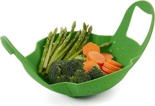 Miniatura 2 de Cesta de silicona para vaporizador de verduras/alimentos - Inserto para ollas, sartenes, ollas de barro y más... por Sunsella