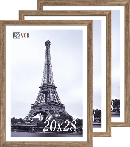 Miniatura 10 de VCK Marcos para póster de madera maciza de 22.375 x 34 pulgadas, marco de fotos A1 negro con montaje en pared, paquete de 3