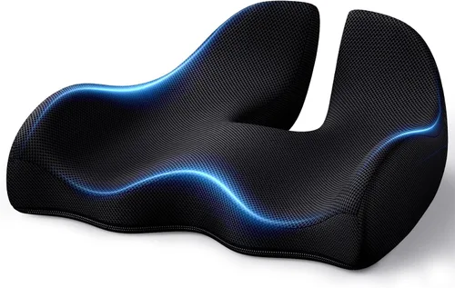 Miniatura 9 de Benazcap Cojín de asiento de memoria extra grande para silla de oficina, cojín ergonómico para aliviar la presión y la ciática