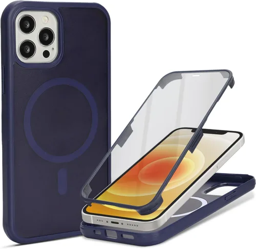Miniatura 6 de Funda magnética para iPhone 12 mini con protector de pantalla integrado, compatible con MagSafe, para Apple 12 Mini, fundas de cuerpo completo