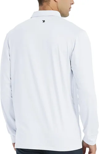 Miniatura 2 de MoFiz Men's Long Sleeve Shirts Quarter Zip Pullover Men's Polo Shirts Quick Dry