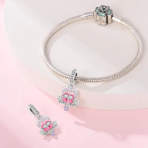 Miniatura 97 de KUNSIR Los abalorios se adaptan a pulseras Pandora para mujer, plata de ley 925, cuentas colgantes de joyería para niñas, dijes de feliz cumpleaños