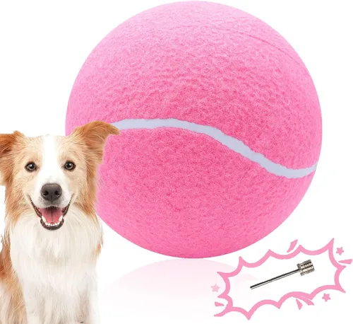 Miniatura 10 de Banfeng Pelota de tenis grande para perros, pelota de tenis gigante para perros, juguete grande para deportes al aire libre, regalo para perros