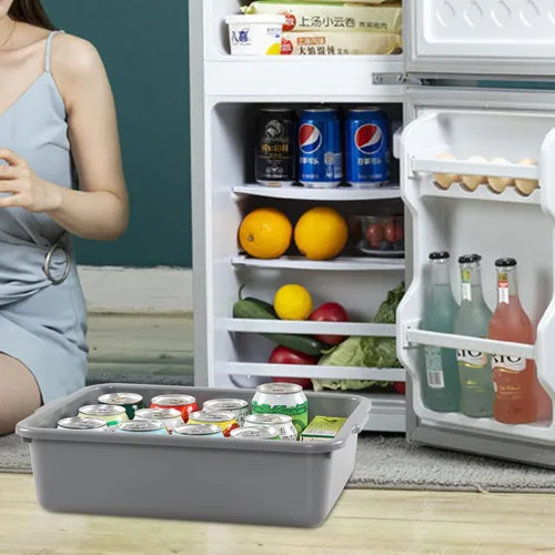 Miniatura 4 de Caja de autobús comercial de 8 L, paquete de 5 unidades, pequeña bañera de autobús de lavado, color gris