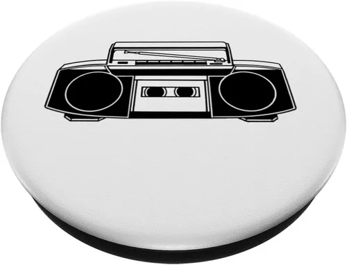 Miniatura 2 de Retro Boombox Print PopSockets Adhesive PopGrip