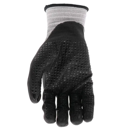 Miniatura 4 de BOSS Agarre táctil para hombre con palma recubierta de nitrilo y guantes de trabajo con carcasa de nailon, palma punteada, alta destreza, resistente