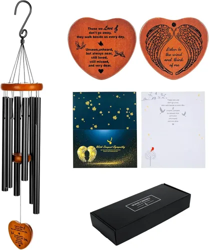 Miniatura 9 de Campanillas de Viento para Exterior, Campanillas Grandes de 30" con Tono Profundo de Simpatía, Memorial para la Pérdida de un Ser Querido Madre