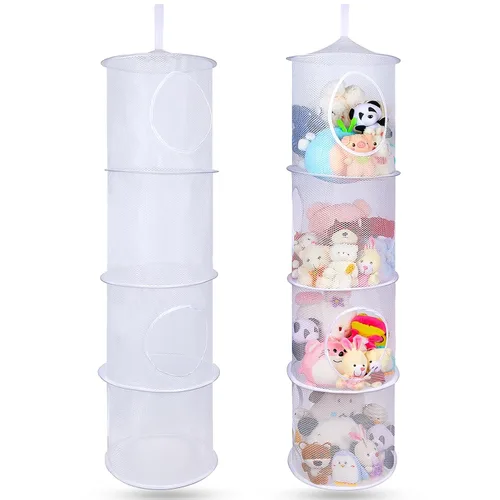 Miniatura 19 de Basumee Red para Animales de Peluche o Hamaca 2 Piezas Red de Almacenamiento de Juguetes Hamaca para Peluches Organizador de Malla Decoración