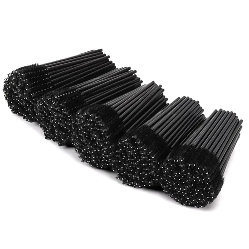 Miniatura 10 de Tbestmax 500 Varitas de Rímel Desechables Cepillo de Pestañas Spoolies para Ceja Extensión de Pestañas de Ojo, Kits de Aplicadores de Brochas de 5