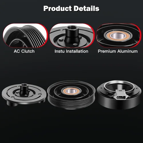 Miniatura 3 de cciyu Embrague del compresor del aire acondicionado para Ford Focus 2.0L 2000-2002 Asamblea de compresores de reparación de automóviles 57162 58162