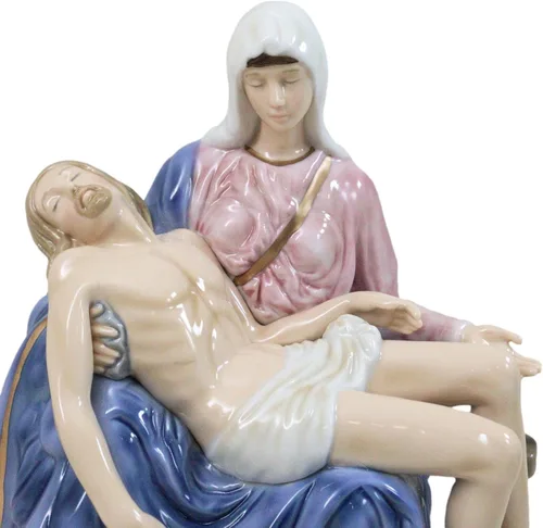 Miniatura 4 de Ebros Gift Figura de porcelana de porcelana de hueso Michelangelo Vaticano Reproducción de La Pieta de 9 pulgadas de alto, la Santa Madre con Jesús