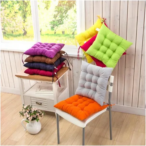 Miniatura 5 de Cojines cuadrados antideslizantes de felpa gruesa para asiento de silla de oficina, cojín de asiento de silla de oficina, suave tatami reversible