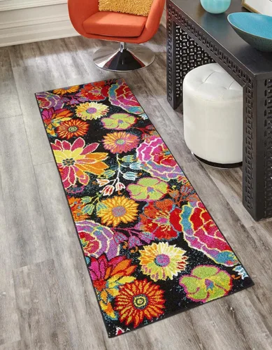 Miniatura 17 de Unique Loom colección Lyon - Alfombra Kennedy (2 x 3 pies 1 pulgada, Rectangular, Negro/Verde)