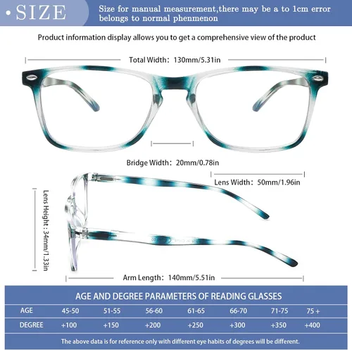 Miniatura 6 de Paquete de 6 lentes de lectura para mujeres y hombres, lentes de bisagra de resorte, bloqueo de luz azul, antifatiga ocular, lectores de computadora