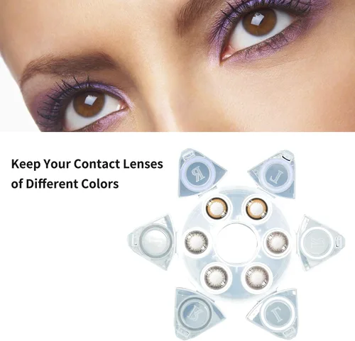 Miniatura 2 de Estuche para lentes de contacto – Caja de almacenamiento portátil premium para contactos oculares – Funda de contacto definitiva para tres pares