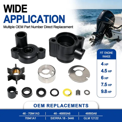 Miniatura 2 de MARKGOO Kit de reparación de impulsor de bomba de agua 70941A3 compatible con motores fueraborda Mercury y Mariner 4 4.5 6 7.5 9.8 HP Motor de barco