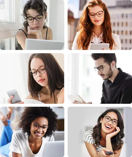 Miniatura 2 de MEETSUN - Lentes para reducir la fatiga ocular, lentes con bloqueo de luz azul para mujeres, lentes para computadora, juegos y lectura, montura