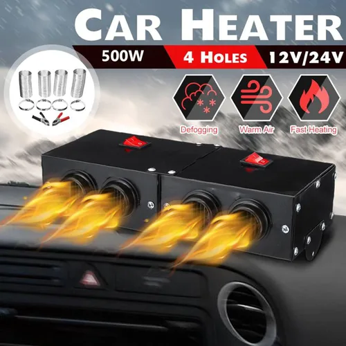 Miniatura 8 de Calentador de Coche - TOPMELON Descongeladores de Parabrisas Desempañador de Coche 12V 500W Calentador de Coche 2 en 1 Calentadores Portátiles