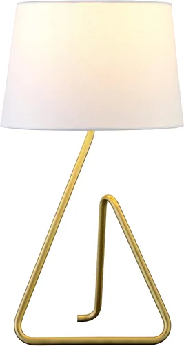 Miniatura 5 de Henn&Hart Lámpara de mesa de metal de 22 pulgadas con pantalla de tela en latón cepillado, para el hogar, sala de estar, dormitorio, sala