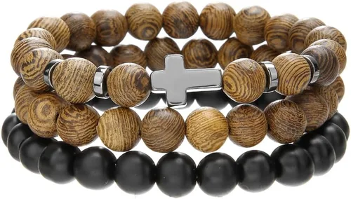 Miniatura 17 de Gothic Bracelet Adjustable Punk Braided Multilayer Grunge Set Beaded Bracelets Emo Metal Cuff Wrap Bracelets Stackable Meaningful Gift
