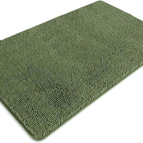 Miniatura 599 de Alfombra de baño pequeña de 12 x 18 pulgadas, lavable y absorbente, antideslizante, alfombra de baño de felpilla gruesa y suave para baño, ducha