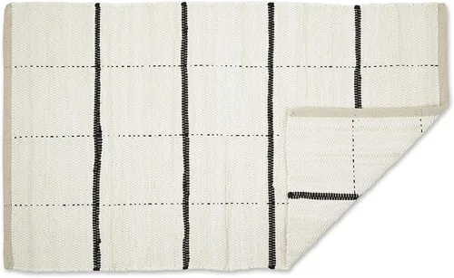 Miniatura 13 de DII Modern Farmhouse - Alfombra Chindi de algodón, 26 x 40 pulgadas, color negro y crema