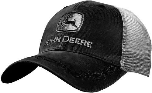 John Deere Gorra de béisbol con logotipo y malla trasera con contraste, para hombre