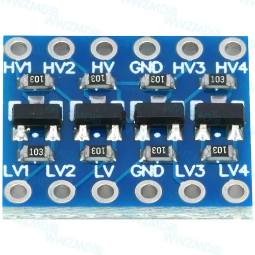 Miniatura 5 de WWZMDiB 12 Piezas Módulo Convertidor de Cambio de Nivel Lógico 4 Canales Bidireccional 3.3V a 5V, 5V a 3.3V Soporte UART IIC I2C SPI 1-Wire