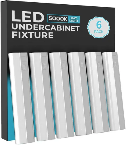 Miniatura 15 de Barra de luz LED para tareas bajo alacena, de 16 W y 24 pulgadas, regulable, CRI>90, 5000 K (luz de día), cuerpo ancho, base de metal de larga 5000K