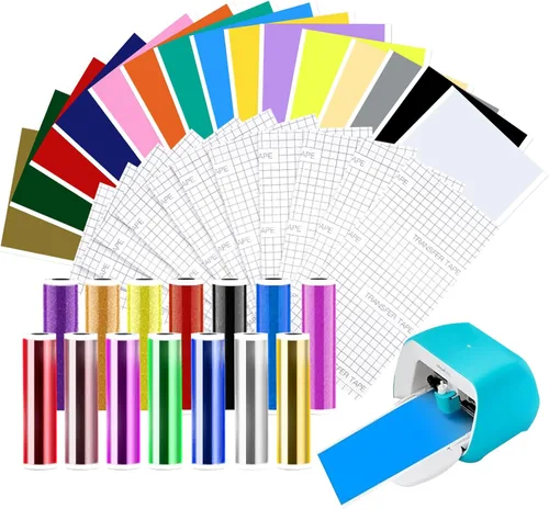 Miniatura 7 de Vinilo inteligente permanente para Cricut Joy, 36 hojas (5.5 x 12 pulgadas), vinilo adhesivo para manualidades, paquete de vinilo de 15