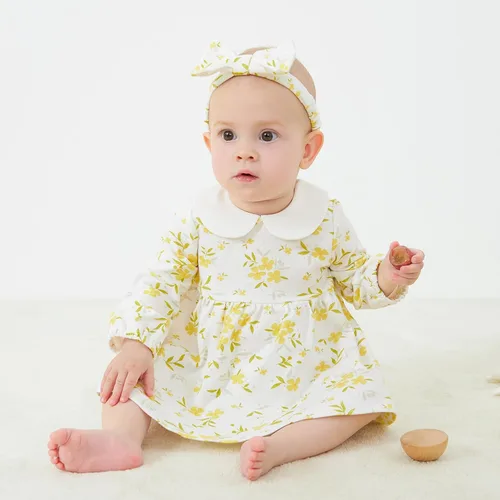 Miniatura 65 de pureborn Vestido de bebé niña 0-24 meses