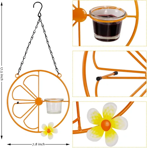 Miniatura 3 de FORUP Oriole - Comedero para pájaros para jalea y naranjas al aire libre, comedero para pájaros de jalea de Oriola de fruta naranja, para jardín al