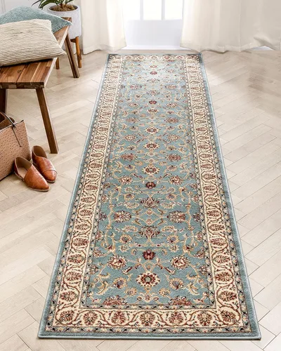 Miniatura 29 de Well Woven Barclay Collection Sarouk - Alfombra de área azul claro de 6 x 9 pies, para sala de estar, dormitorio y comedor