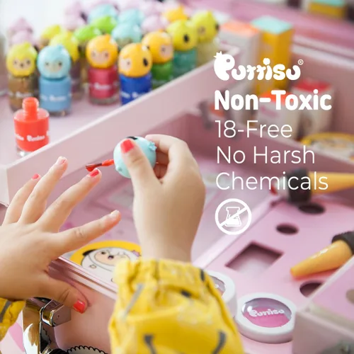Miniatura 2 de Puttisu Glitter Pang Pang - Esmalte de uñas de alto brillo tipo adhesivo a base de agua, pelable, no tóxico (G05 estanque esmeralda)
